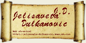 Jelisaveta Dulkanović vizit kartica